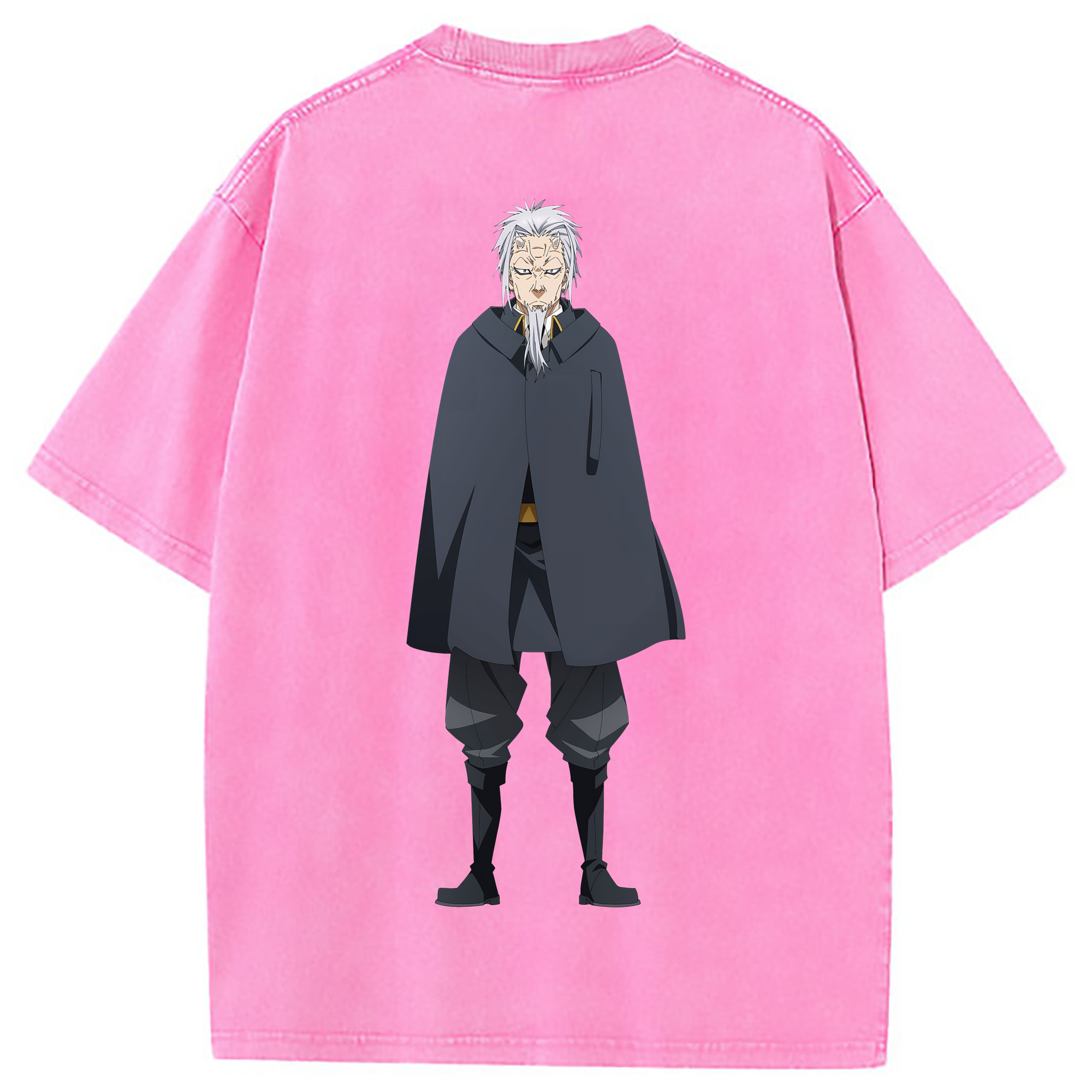 （画像用） 転スラ Regarding Reincarnated to Slime 綿100% ヴィンテージ風 半袖Tシャツ（背面プリント）
